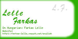 lelle farkas business card